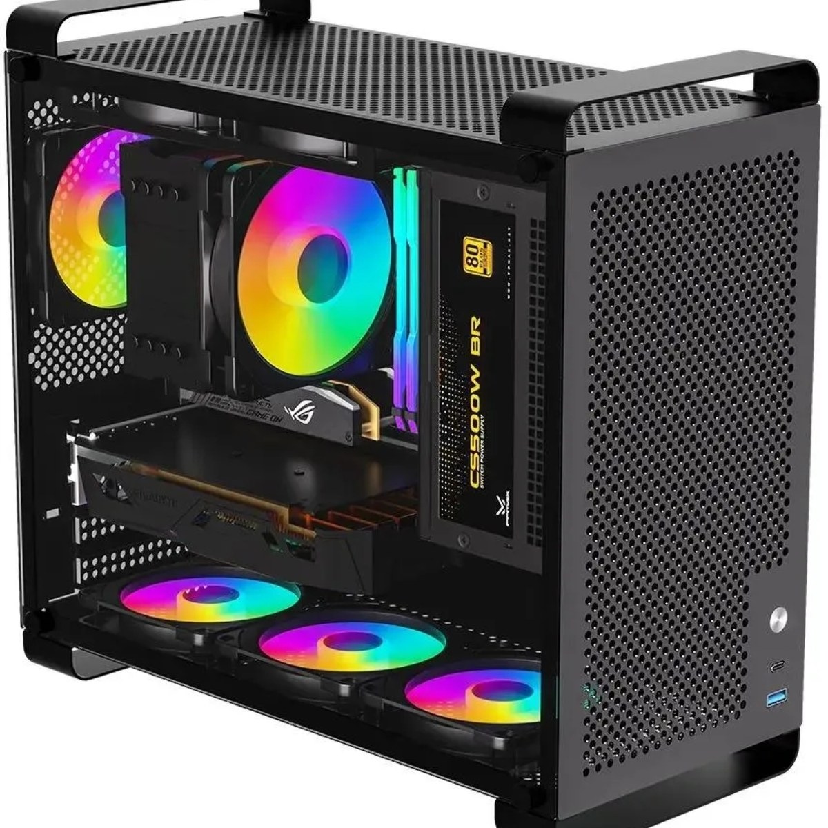 Компьютерный корпус Accord ACC-GCUB4 черный без БП mATX 1x92мм 1xUSB 3.0 1xUSB3.1 audio