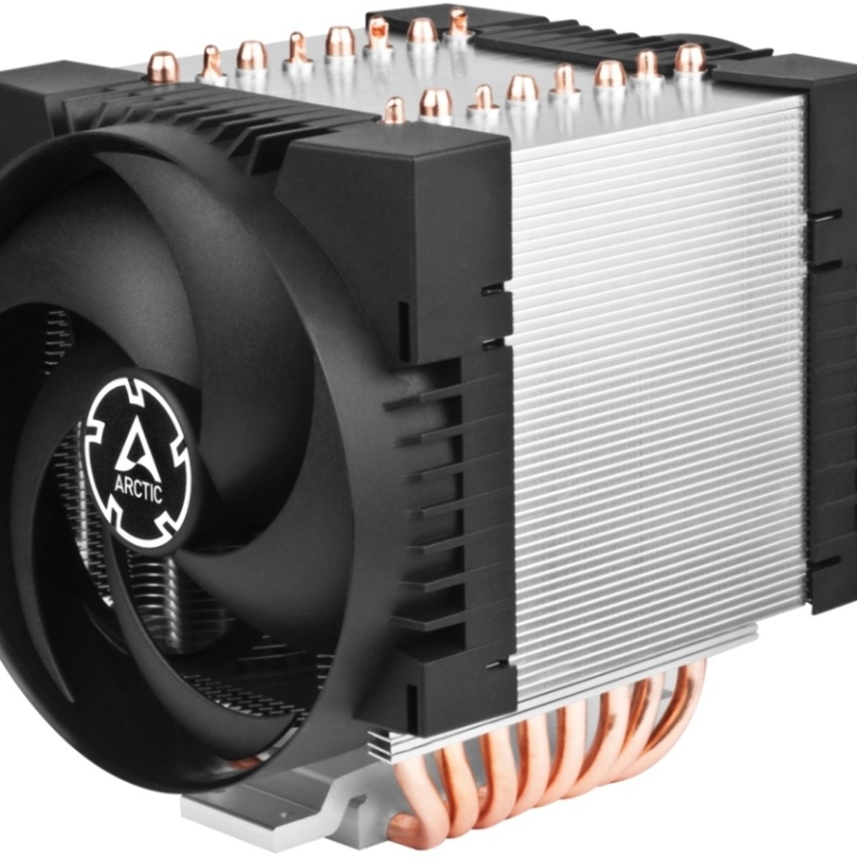 Вентилятор для процессора Arctic Freezer 4U-M Rev. 2 серебристый/черный, 120 мм, алюминий/медь, 2300 об/мин, 40 дБ, 4 pin, 350 Вт, 145 мм