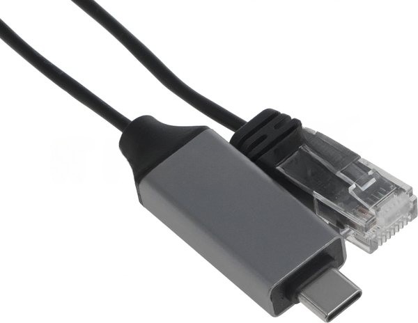 Кабель Buro BU-USB-C-LAN100-2m USB Type-C (m) RJ-45 (m) 2м черный (пакет)