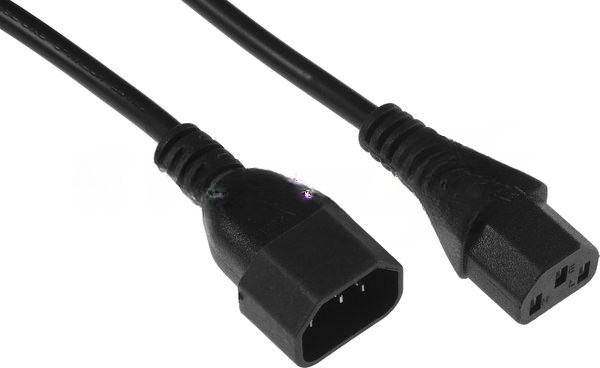 Кабель-удлинитель KingPrice KP-PC-C13-C14-3m IEC C13 IEC C14 3м черный