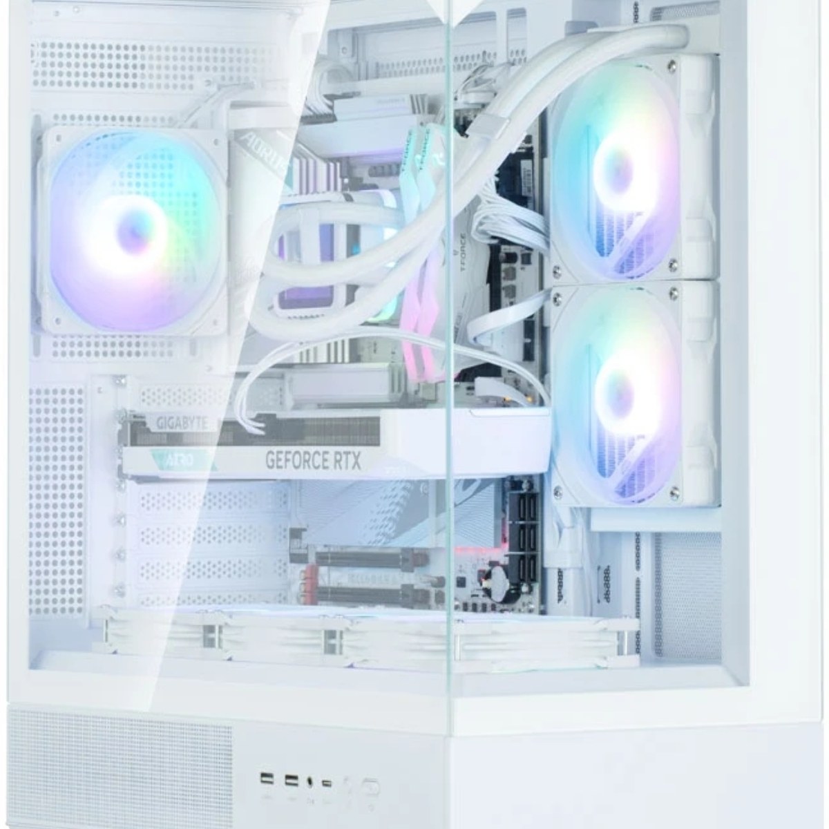 Компьютерный корпус ZALMAN P40 Prism, ATX, белый, WINDOW, 2x3.5", 3x2.5", 1xUSB TYPE-C, 2xUSB 3.0, REAR 1x120мм ARGb