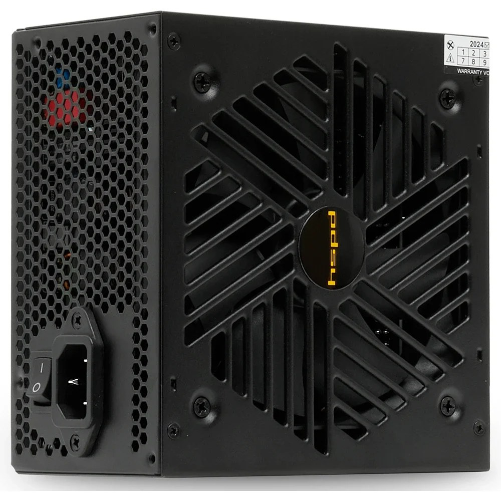 Блок питания HSPD, 850W 80 PLUS Gold (ATX, 2.52, Full modular, 1x24(20+4)pin mesh 550мм, 1xCPU*2 8(4+4)pin 650+150мм, 2xPCIe*2 8(6+2)pin 500+150мм, 2xSATA*3 450+150+150мм, 1xMOLEX4pin*3 450+150+150мм, Active, 120x120мм, 150x140x86мм, APFC, OVP, UVP, SCP, OCP, OTP, OPP, NLO, SIP, black)