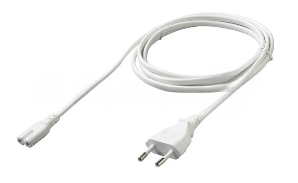 Кабель питания Cablexpert PC-184W-VDE-1.8М CEE 7/16-C7, 2x0.75мм2, 2.5А, VDE, 1.8м, белый, пакет