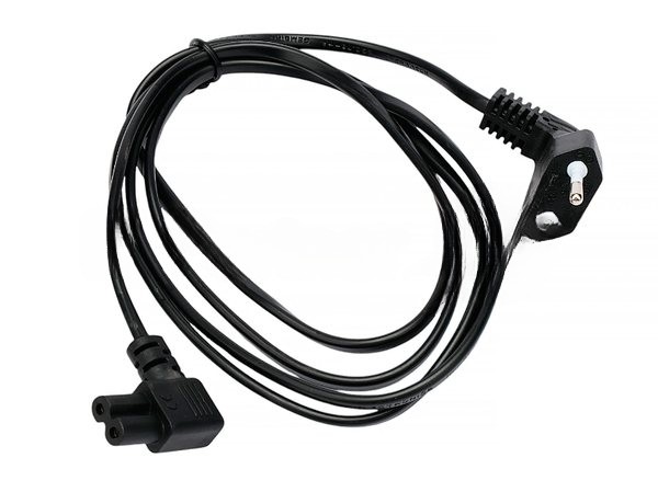 Кабель питания Cablexpert PC-184A-VDE-1.8M CEE 7/16-C7, 2x0.75мм2, 2.5А, VDE, угл.разъемы, 1.8м, черный, пакет