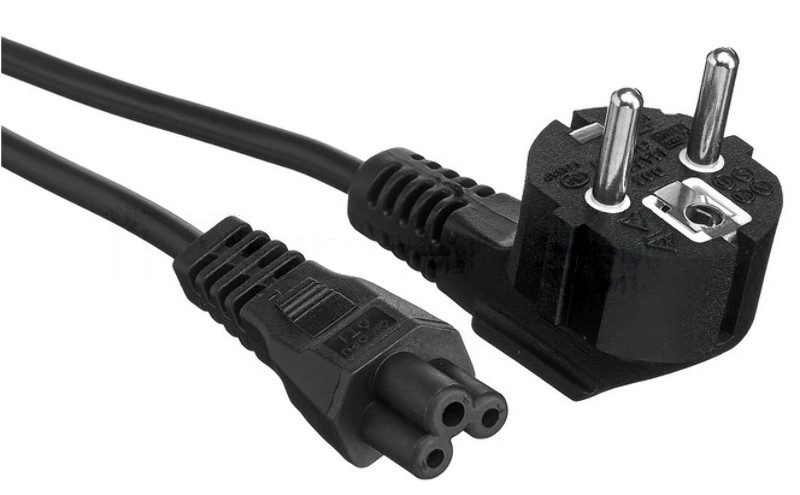Кабель питания ноутбуков ExeGate Power PC5-0,5P (Евровилка Schuko->C5, VDE-250V-3*0.5мм2, медь, черный, 6A, 0.5м)
