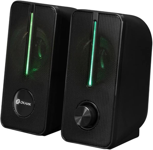 Акустическая система Оклик OK-120U 2.0 черный 6Вт