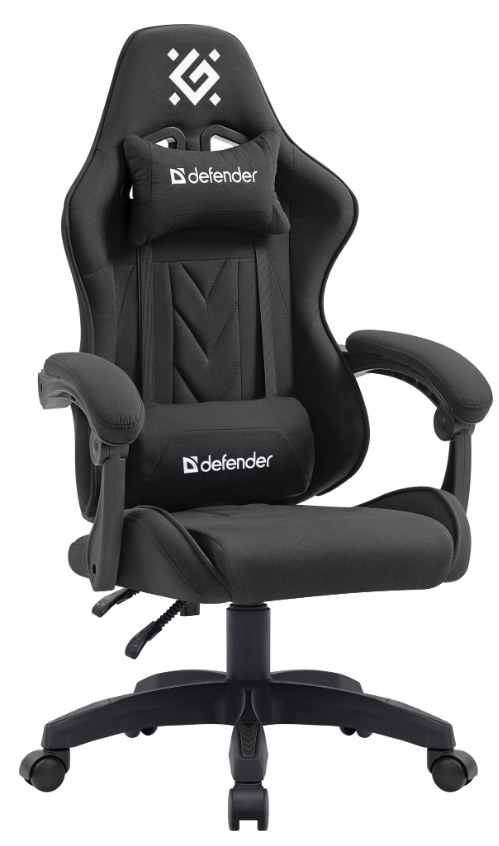 Кресло Defender Breeze черный, ткань, 120 кг