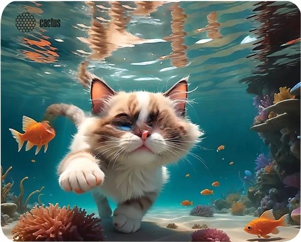 Коврик для мыши Cactus Fish Cat 300x250x3мм (CS-MPC-D15M)