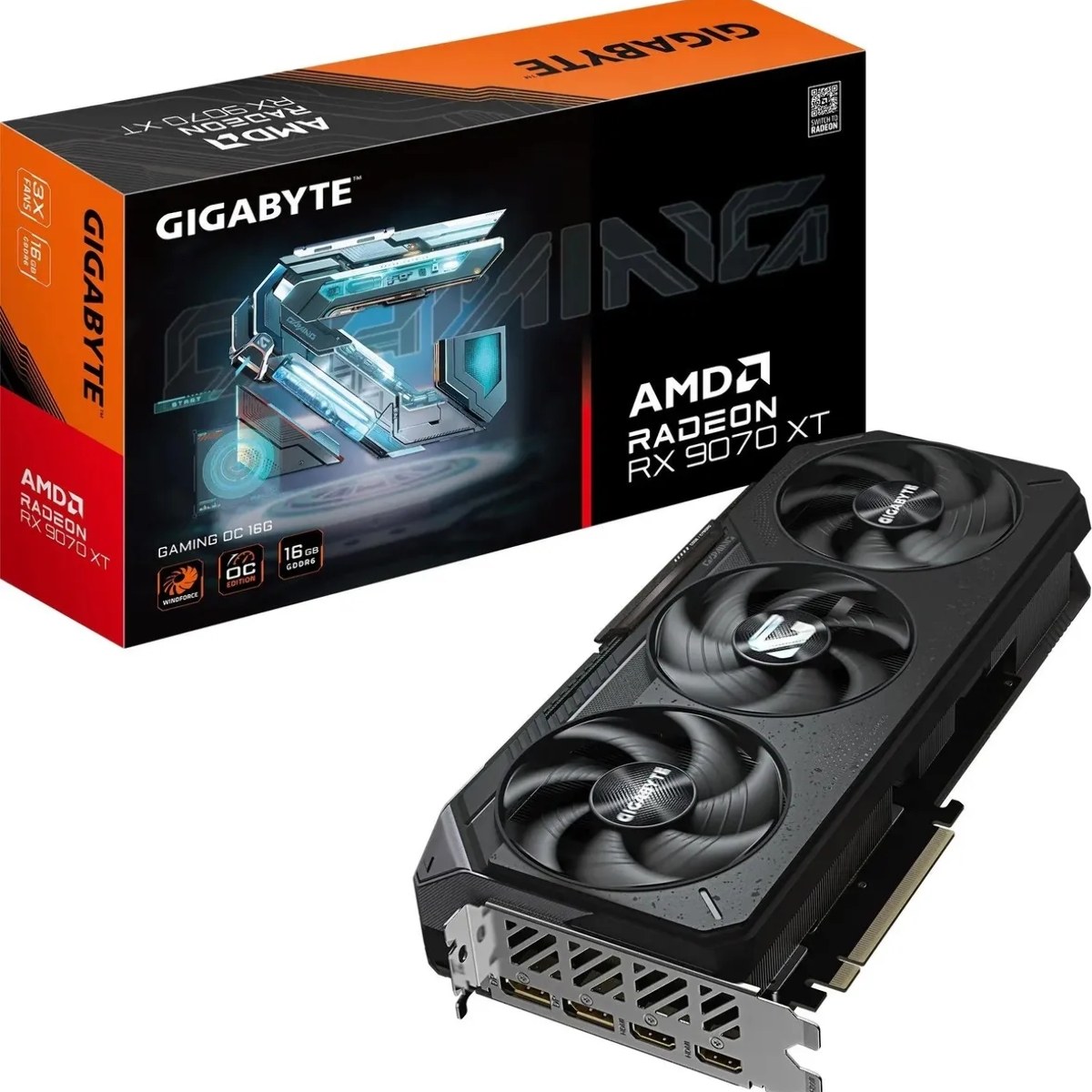 Видеокарта Gigabyte AMD Radeon RX 9070XT GAMING OC-16GD PCI-E (GV-R9070XTGAMING OC-16GD)