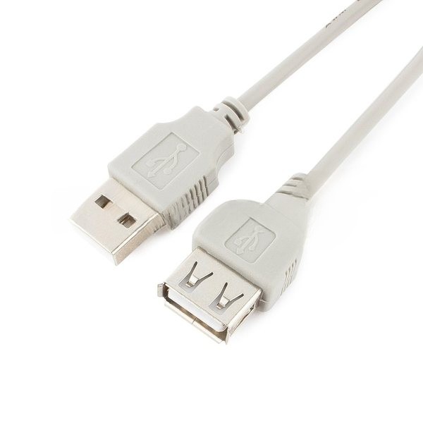 Кабель удлинит. USB2.0 Gembird/Cablexpert CC-USB2-AMAF-6-N серый (1.8м, AM/AF, пакет) (CC-USB2-AMAF-6-N)