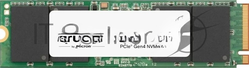 Накопитель SSD Crucial E100, 1Tb, PCIe 4.0 x4, M.2 2280, NVMe, R/W 5000/4500
