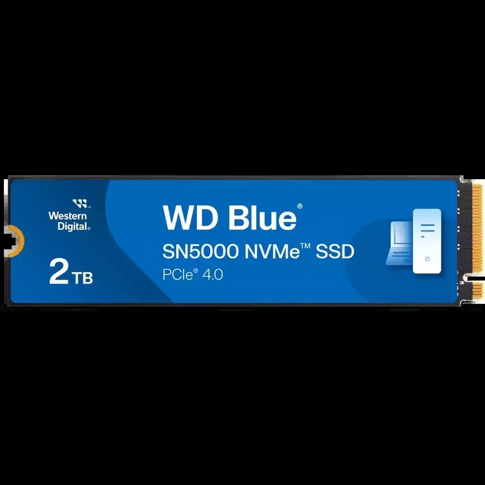 Накопитель SSD WD Blue SN5000 WDS200T4B0E, 2Tb, PCIe 4.0 x4, M.2 2280, NVMe, R/W 5150/4850