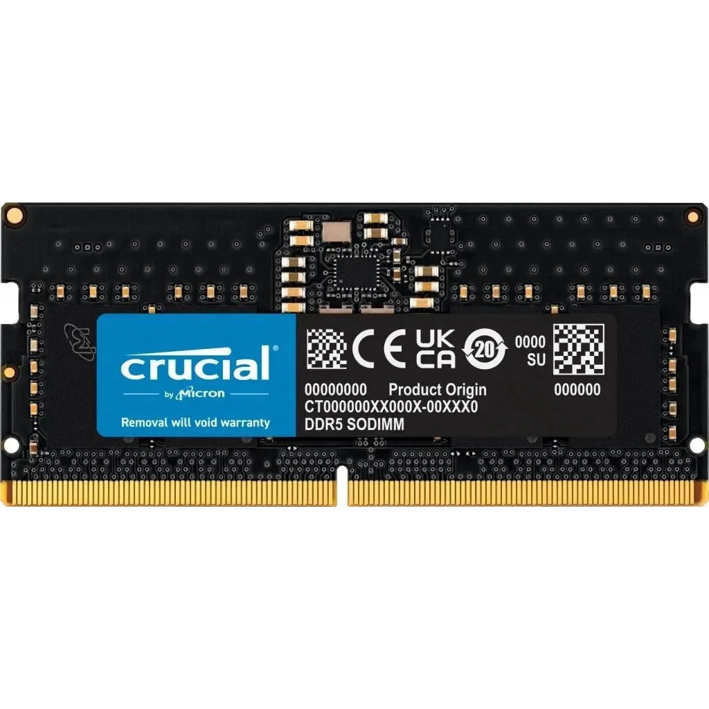 Оперативная память Crucial, DDR5, 8GB (1x8GB), 5600MHz, CL46 SO-DIMM