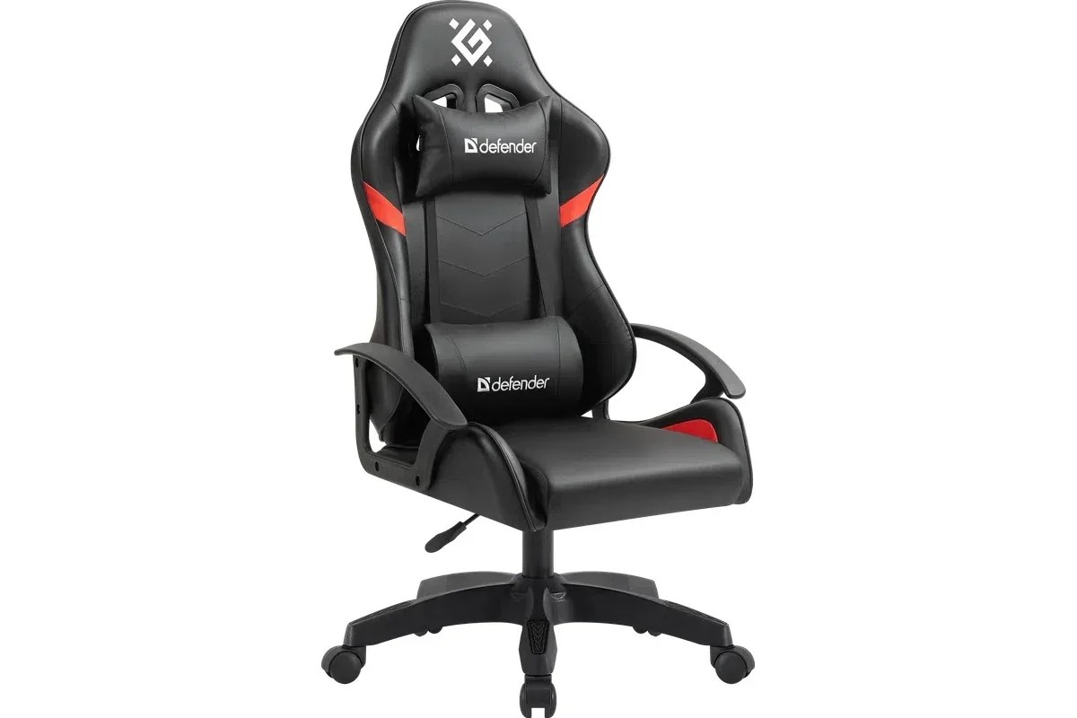 Кресло игровое Defender Sharm черный/крас, класс 2, PU