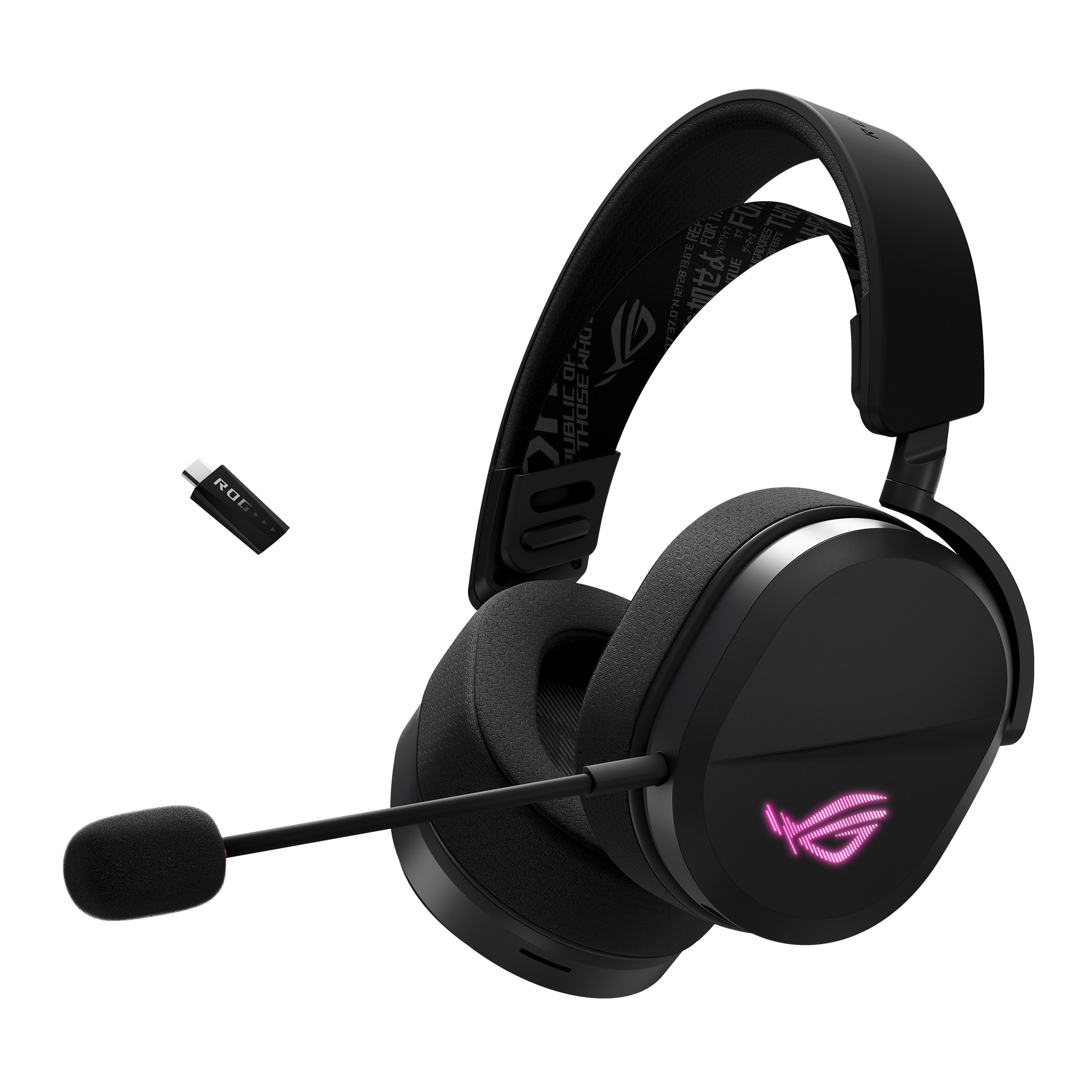 Гарнитура ASUS A501 ROG чёрный, беспроводная, Bluetooth, подсветка