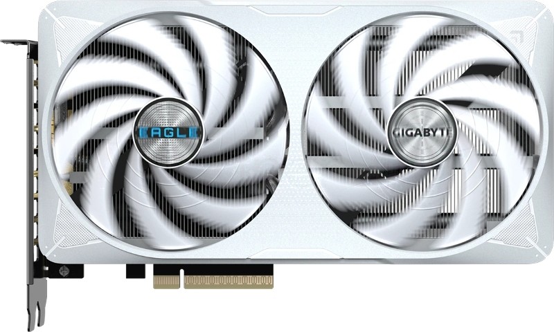 Видеокарта Gigabyte GeForce RTX 5060 Ti Eagle OC Ice, NVIDIA RTX 5060 Ti, 16 ГБ GDDR7, 128 бит, PCI-e 5.0, 1xHDMI, 3xDP, 2617 МГц