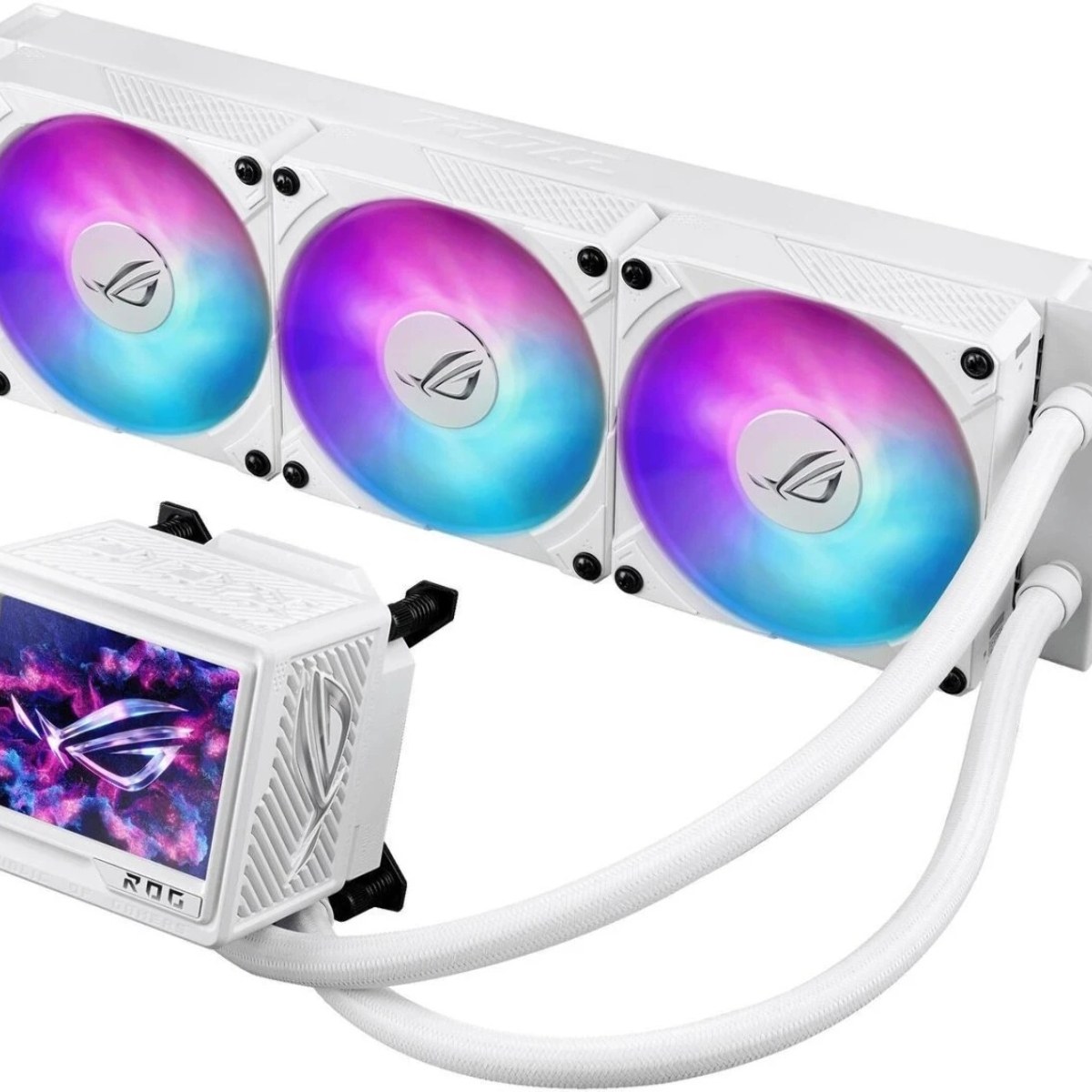 Система жидкостного охлаждения ASUS ROG RYUJIN III 360 ARGb EXTREME WHT 90RC0132-M0EAY0 белый 120мм алюминий+медь 2800rpm 36db 4-pin 305W