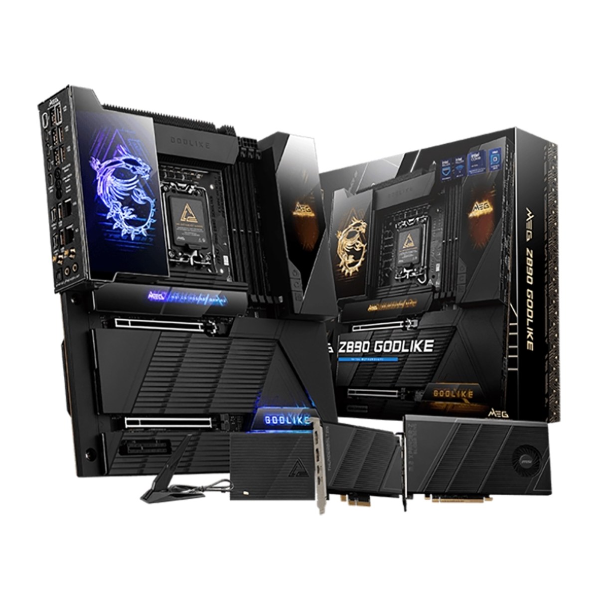 Материнская плата MSI MEG Z890 GODLIKE, LGA1851, Intel Z890, 4xDDR5, 4xSATA, 6xM.2, 1xPCIe 5.0 x16, 1xPCIe 5.0 x8, USB Type-C, 2x10Gb LAN, Thunderbolt, 2x3.5 мм, 7.1, E-ATX