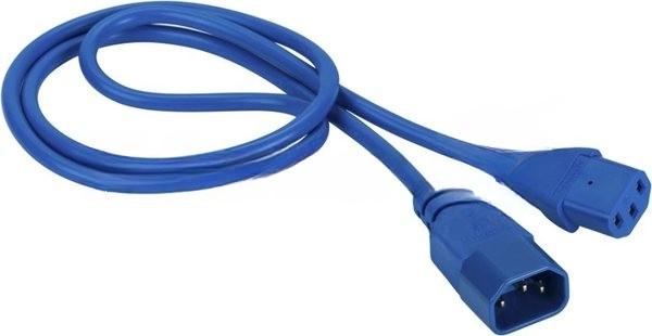 Шнур питания Lanmaster LAN-PP13/14-1.5-BL C13-С14 проводник.:3x0.75мм2 1.5м 250В 10А синий
