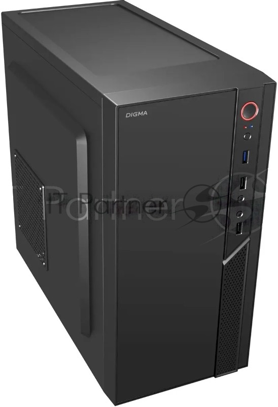 Компьютерный корпус Digma DCC-MN306 черный без БП mATX 1x80мм 1x92мм 2x120мм 2xUSB 2.0 1xUSB 3.0 audio