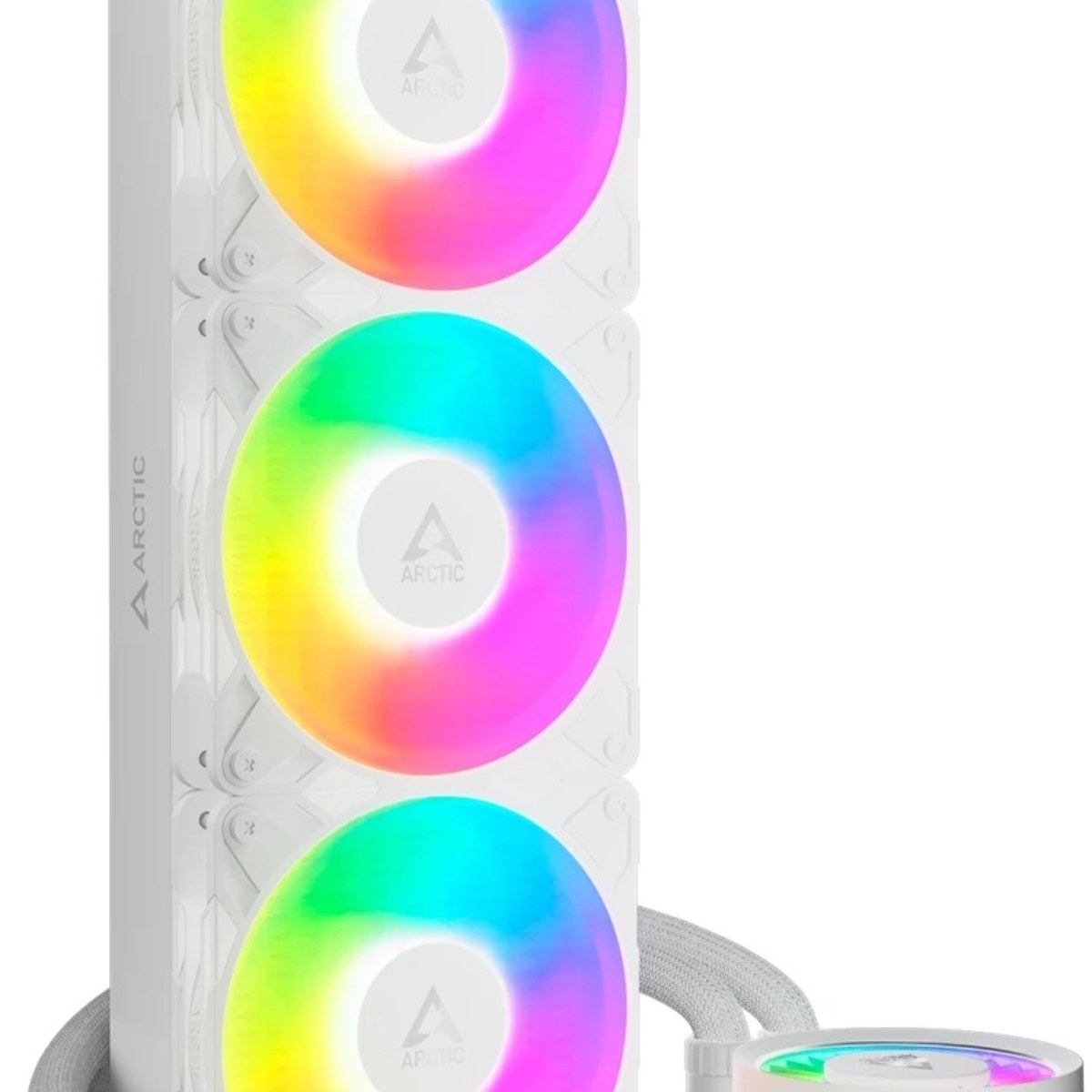 Система жидкостного охлаждения Arctic Cooling Liquid Freezer III Pro 360 ARGB Whte ACFRE00188A белый 120мм алюминий+медь 2500rpm 31db 4-pin