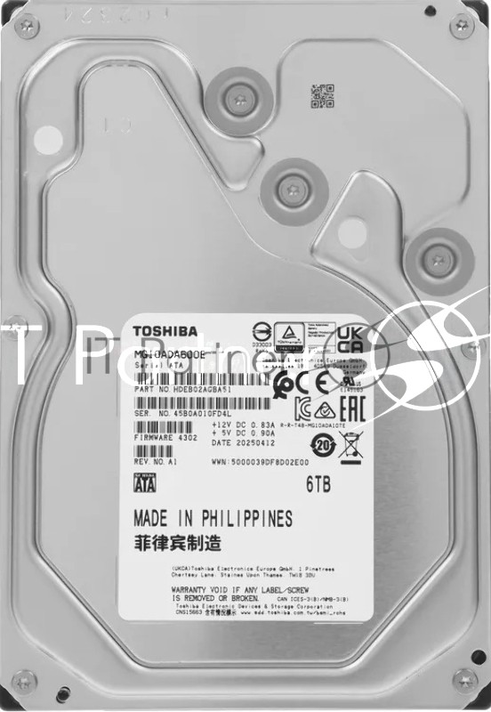Жесткий диск HDD Toshiba MG10 6Tb 7200rpm SATA III 512Mb 3.5"