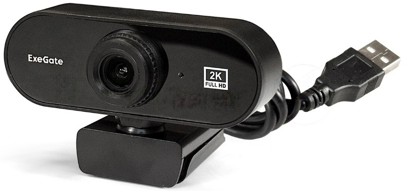Веб-камера ExeGate Stream C940 2K 2560x1440, 30 кадр/с, USB Type-A, микрофон (шумоподавление), универсальное крепление