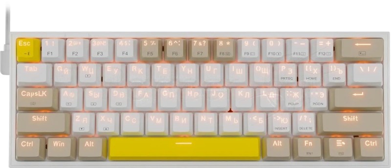 Клавиатура Redragon Fizz проводная, USB Type-A, белый