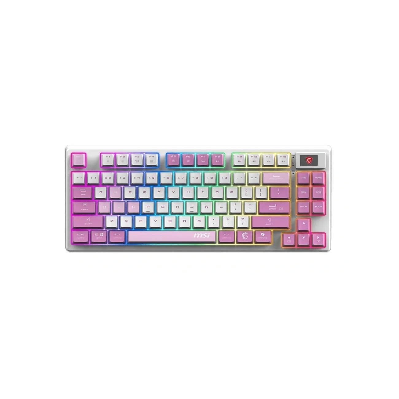 Клавиатура MSI Forge GK600 гибридная, Bluetooth, радиоканал, белый
