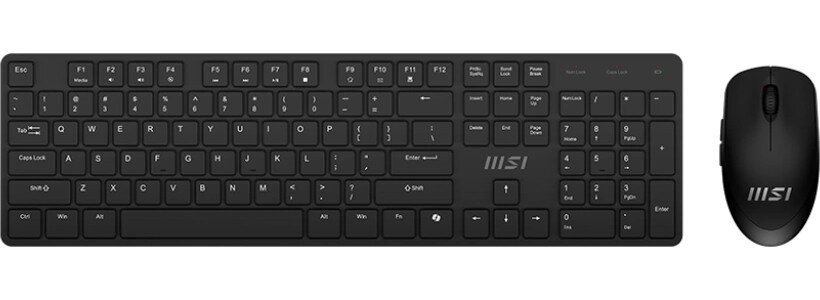 Комплект клавиатура+мышь MSI K200 Combo MS-8ZA4 беспроводной, USB, 1600 DPI, чёрный