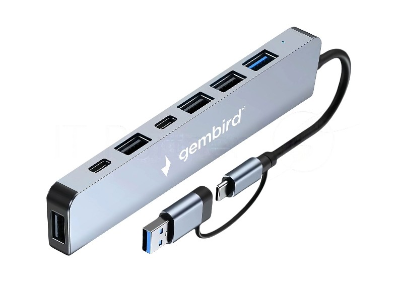 USB-концентратор Gembird UHB-C445, USB/USB Type С, USB 3.0, 4хUSB 2.0, USB Type-C, USB