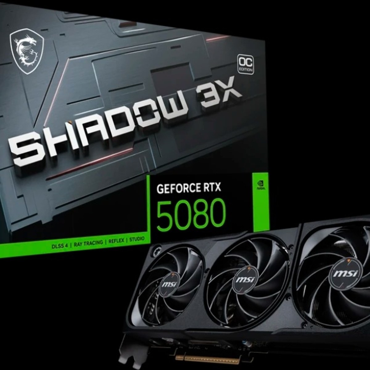 Видеокарта MSI GeForce RTX 5080 16G SHADOW 3X