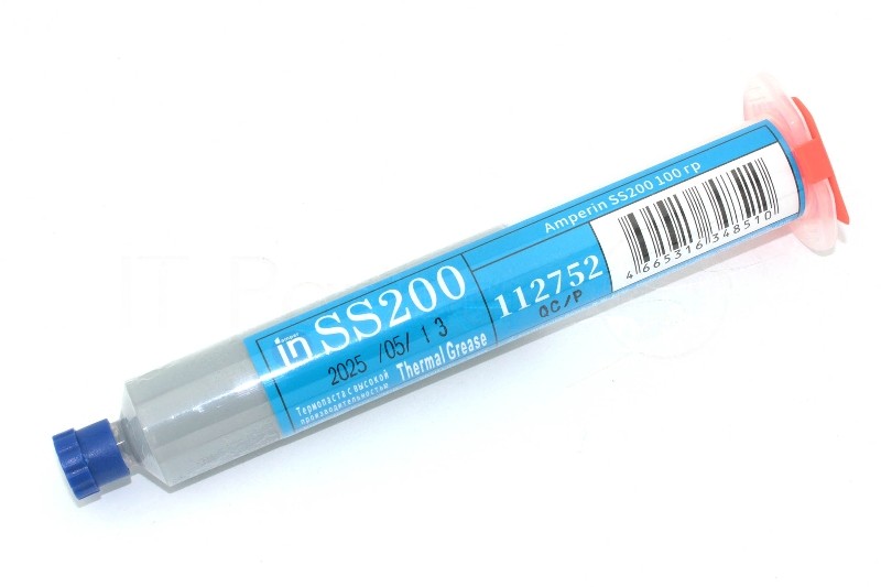 Термопаста Amperin SS200, 100 г, 9.8 Вт/(м⋅К), шприц