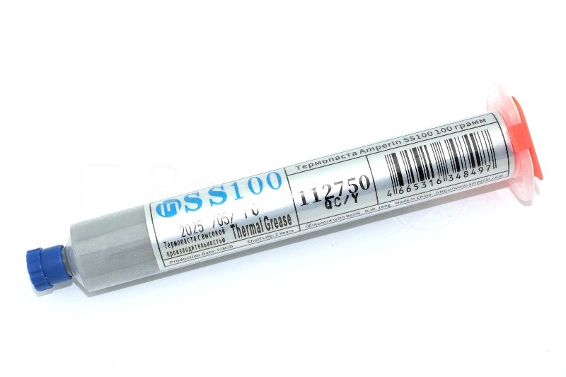 Термопаста Amperin SS100, 100 г, 8.5 Вт/(м⋅К), шприц