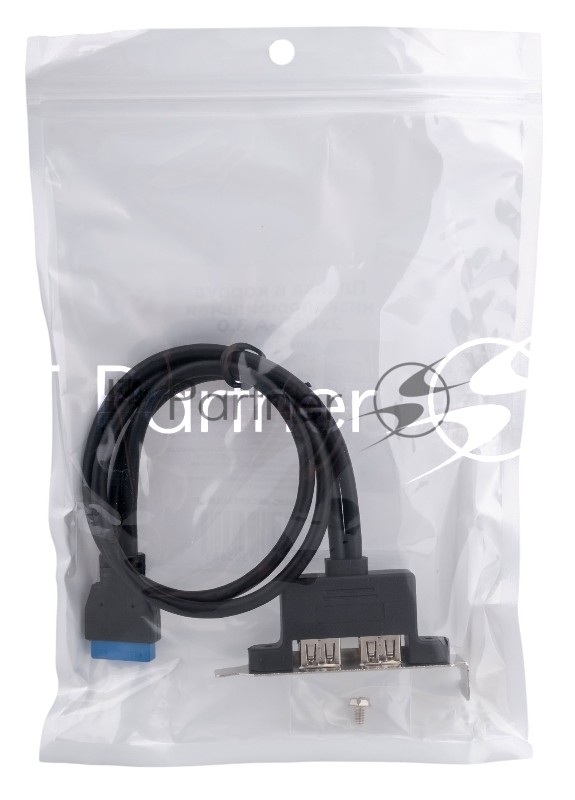 Планка USB 3.0 на заднюю панель низкопрофильная Cablexpert CC-USB3-RECEPTACLE-LP, 2 порта USB
