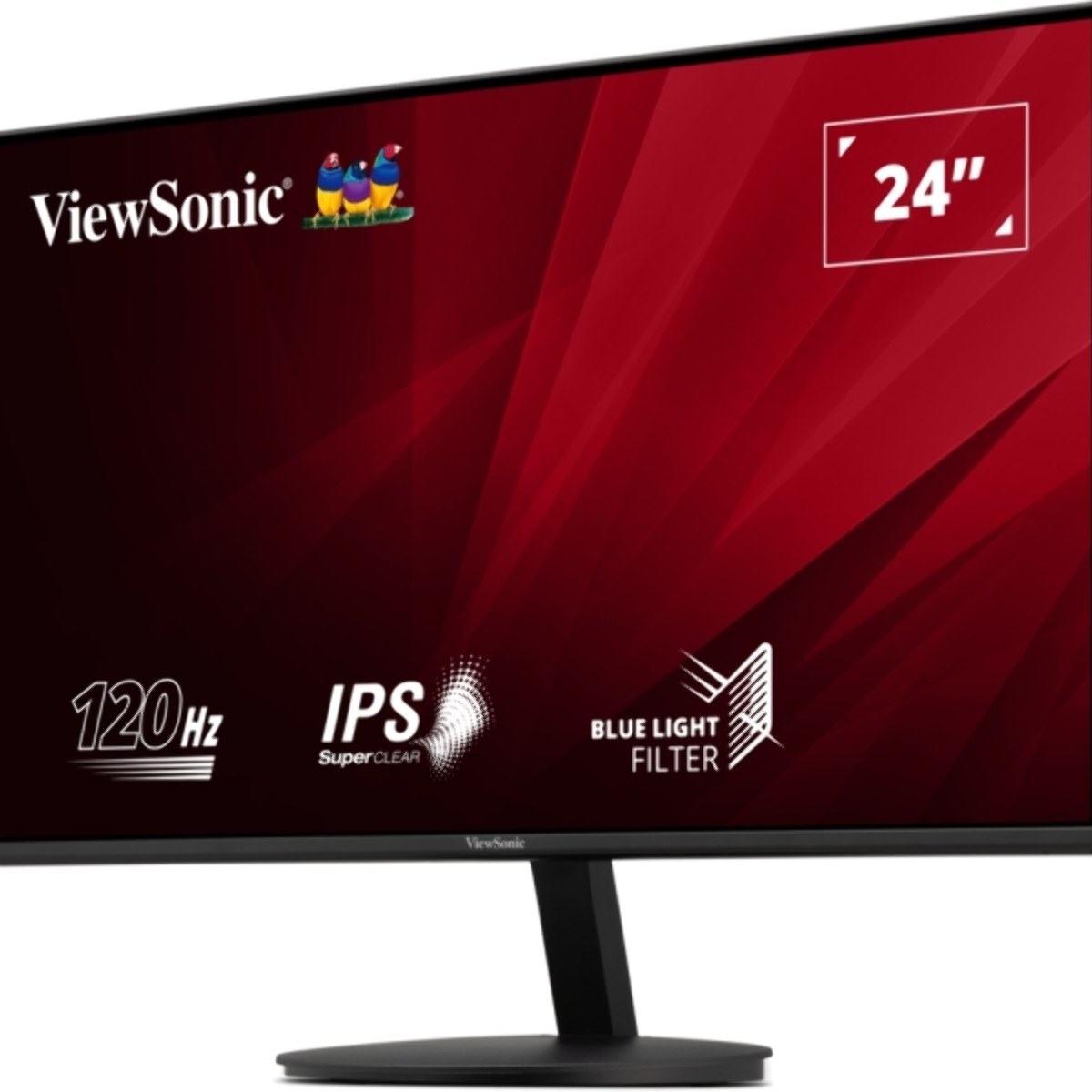 Монитор 23.8" ViewSonic VA24E1-H IPS 1920x1080, 120 Гц, 5 мс, 16:9, 250 кд/м², HDMI 1.4, VGA, черный
