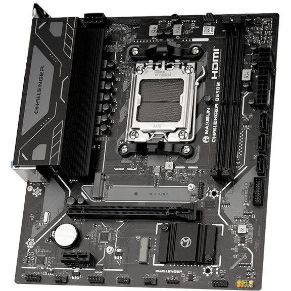Материнская плата Maxsun MS-Challenger B650M V2, AM5, AMD B650, 2xDDR5, 3xSATA, 1xM.2, 1xPCIe 4.0 x16, 1xPCIe 3.0 x1, 1xDP, 1xHDMI, 1xRJ45, 4xUSB-A 5Gbps, 2xUSB-A 2.0, 3x3.5 мм, 5.1, mATX
