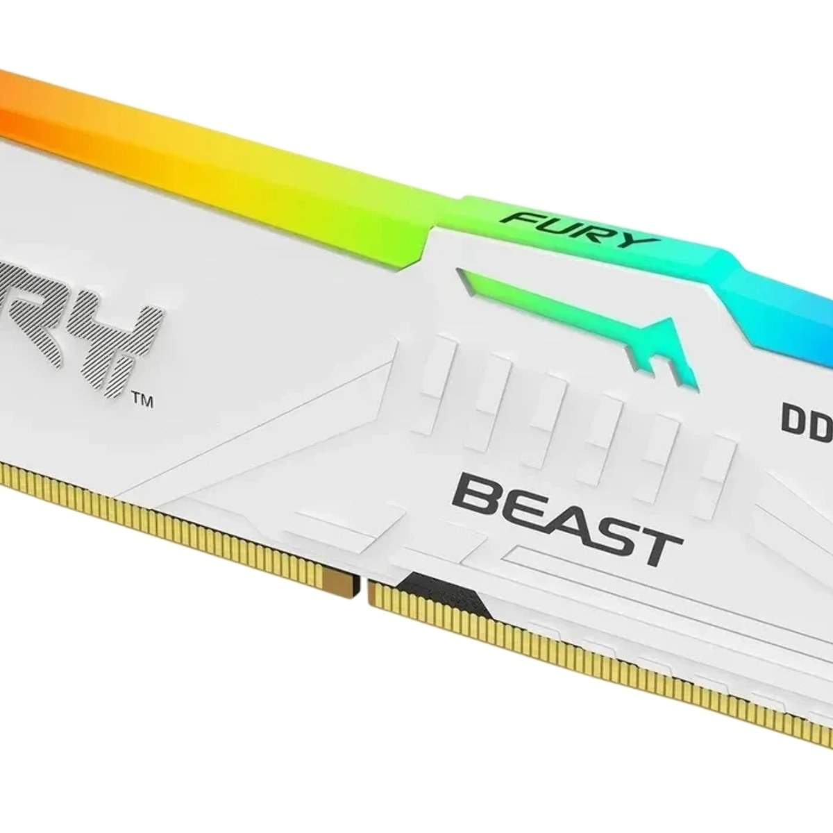 Оперативная память Kingston Fury Beast, DDR5, 16Gb (1x16 GB), 6000 MHz, CL30, радиатор, RGB, белый