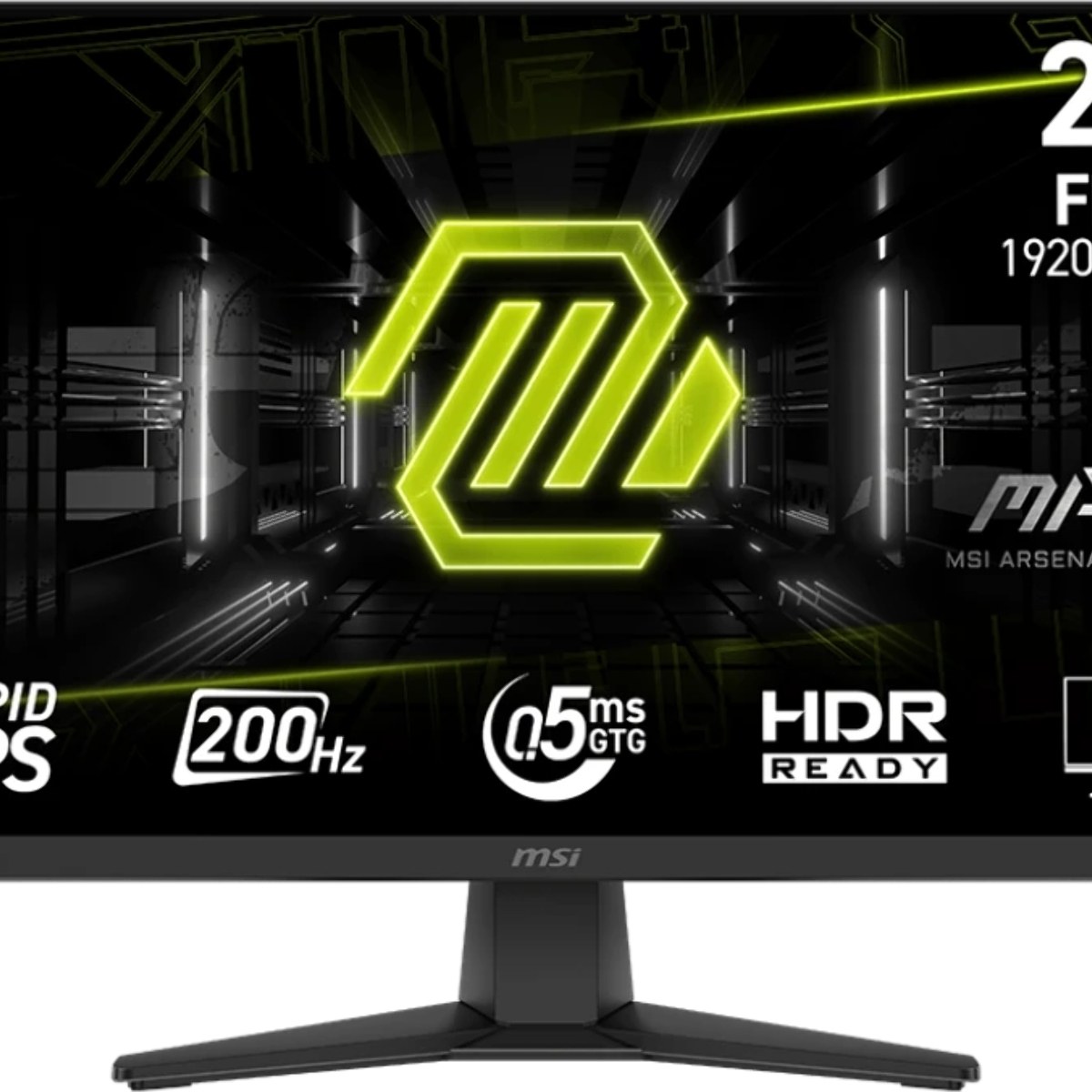 Монитор 27" MSI MAG 272F IPS 1920x1080, 200 Гц, 0.5 мс, 16:9, 1000:1, 250 кд/м², HDMI 2.0, DP 1.4, 3.5 мм, Adaptive-Sync, черный