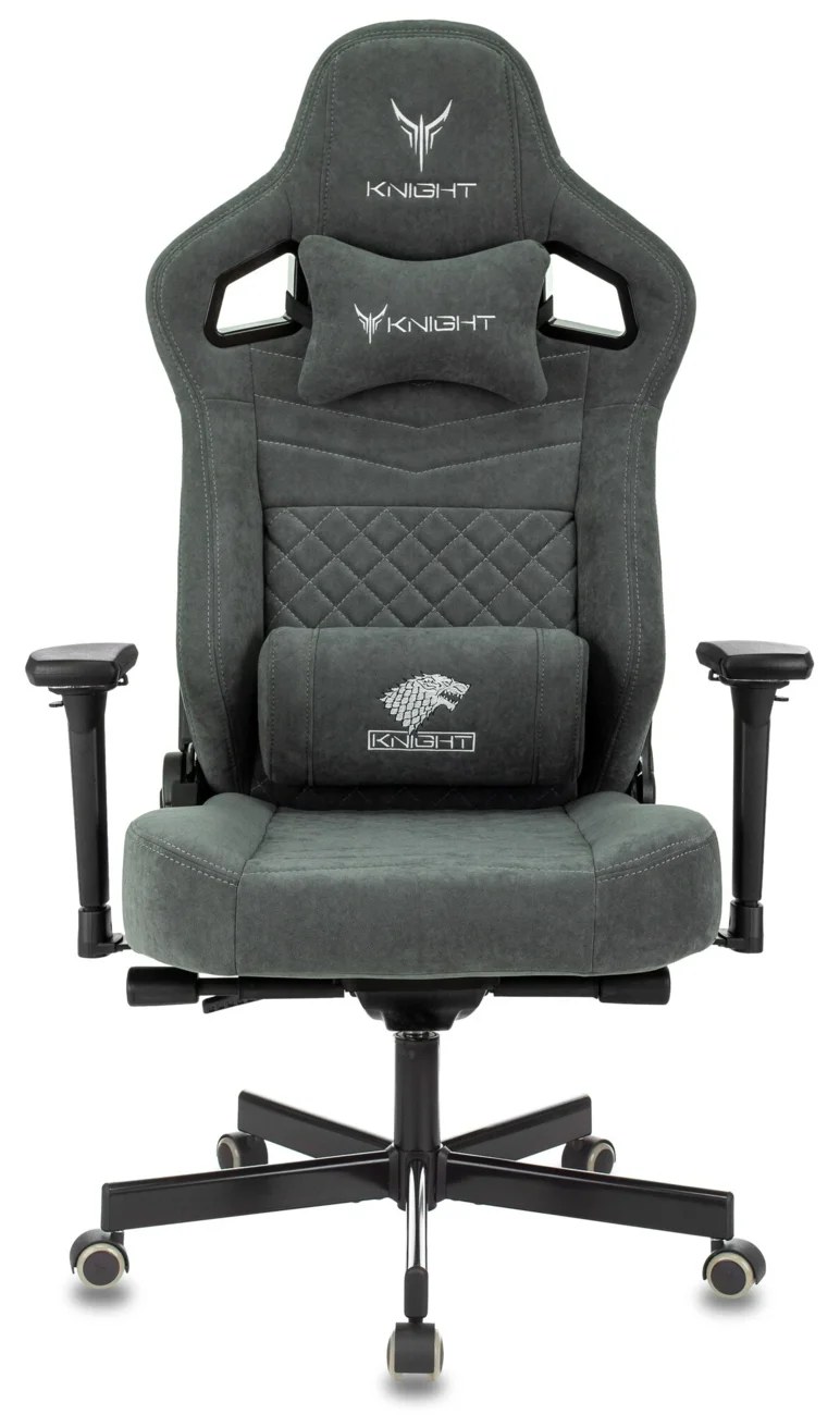 Кресло игровое Knight Hunter серый Alfa 44 крестов. металл