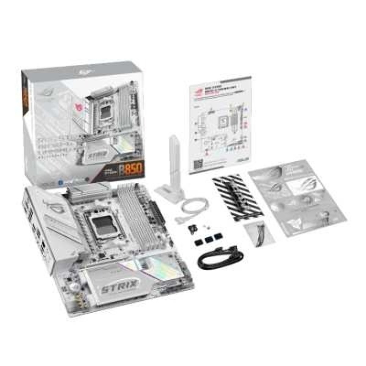 Материнская плата Asus ROG STRIX B850-G GAMING WIFI, AM5, AMD B850, 4xDDR5, 2xSATA, 4xM.2, 1xPCIe 5.0 x16, 1xHDMI, 1xDP, 1x2.5Gb LAN, Wi-Fi 7, Bluetooth 5.4, 1xUSB-C 20Gbps, 1xUSB-C 10Gbps, 2xUSB-A 10Gbps, 4xUSB-A 5Gbps, 2xUSB-A 2.0, 2x3.5 мм, 7.1, mATX