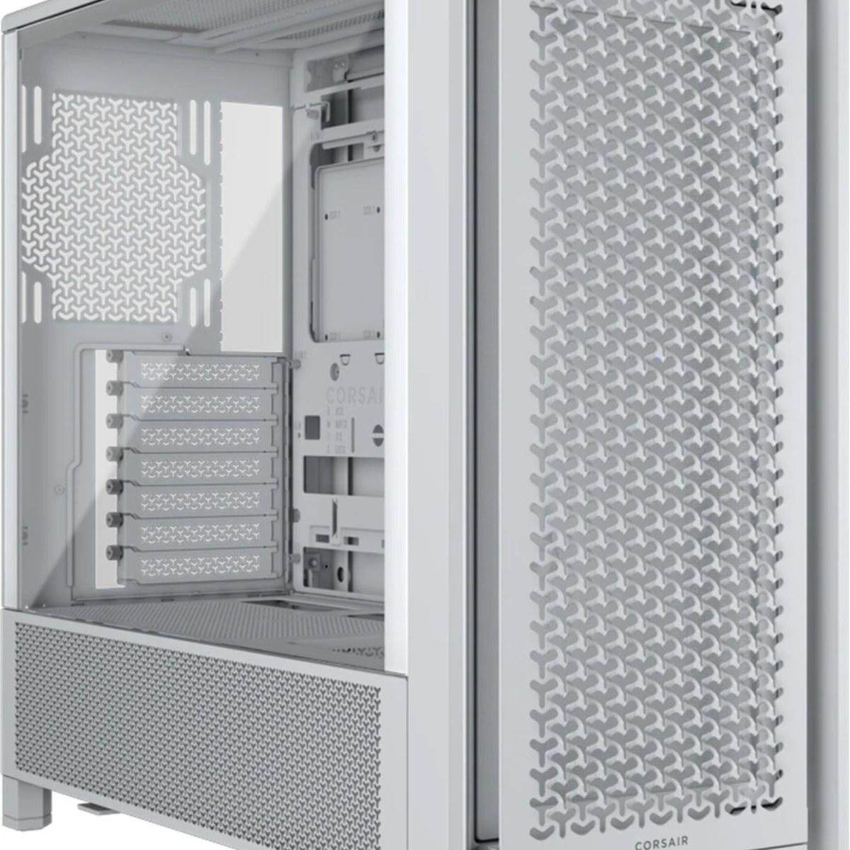 Компьютерный корпус без блока питания Corsair Frame 4000D, Midi-Tower, TG, no fan, 2xUSB-A 3.2, 1xUSB 3.2 Type-C, E-ATX, ATX, mATX, mITX White
