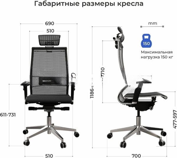 Кресло компьютерное Samurai S-3, черный 1D.3.15.109 z1D.3.15.109