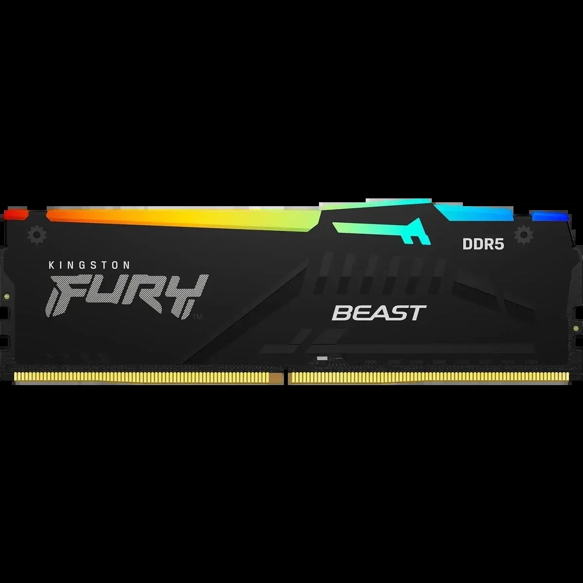 Оперативная память Kingston Fury Beast Black, DDR5, 32Gb (1x32 GB), 5200 MHz, CL40, радиатор, RGB, черный