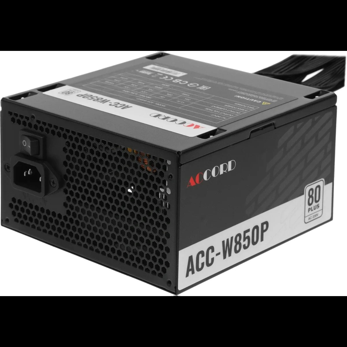 Блок питания Accord ATX 850W ACC-W850P 80 PLUS (20+4pin) 120мм fan 6xSATA RTL Black