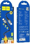 Кабель USB2.0 Hoco Type-C/Type-C, 3А, 60Вт, силиконовая оплетка, X86, 1м, черный, коробка