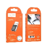 Переходник USB2.0 OTG Hoco, AM/Type-C(F), UA17, черный, коробка