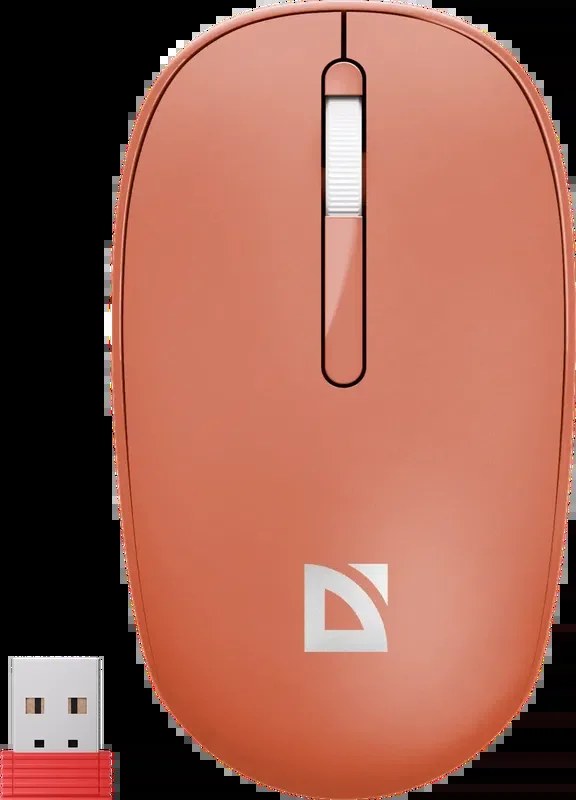 Мышь беспроводная Defender Smart MM-396 красный, 1600 dpi, радиоканал, Bluetooth, USB, кнопки - 3