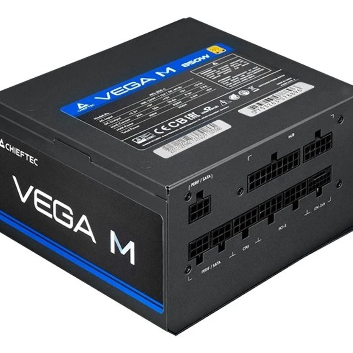 Блок питания Chieftec Vega M PPG-850-C (ATX 3.1, 850W, 80 PLUS GOLD, Active PFC, 135мм fan, Gen5 PCIe, Full Cable Management) Retail