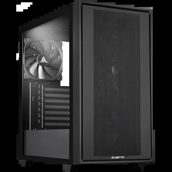 Компьютерный корпус Chieftec Night Hunter черный без БП ATX 4x140мм audio bott PSU